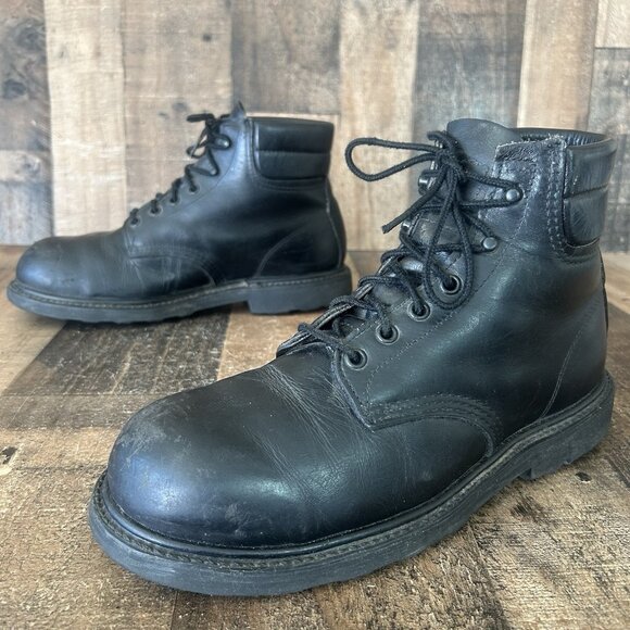 Red Wing Vintage Steel Toe Oil Resistant Work Boots Mens 8.5 EE - Picture 1 of 12